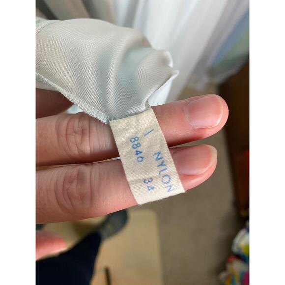 nightgown satin lace vintage sheer 1950s - Picture 9 of 10